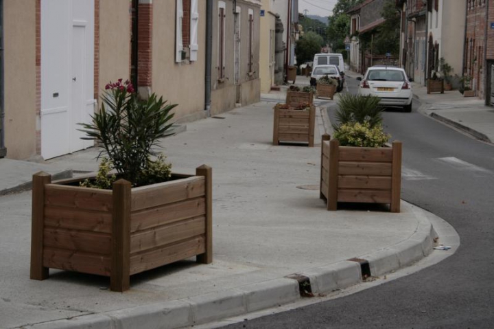 Jardinière en bois traité Rosas 